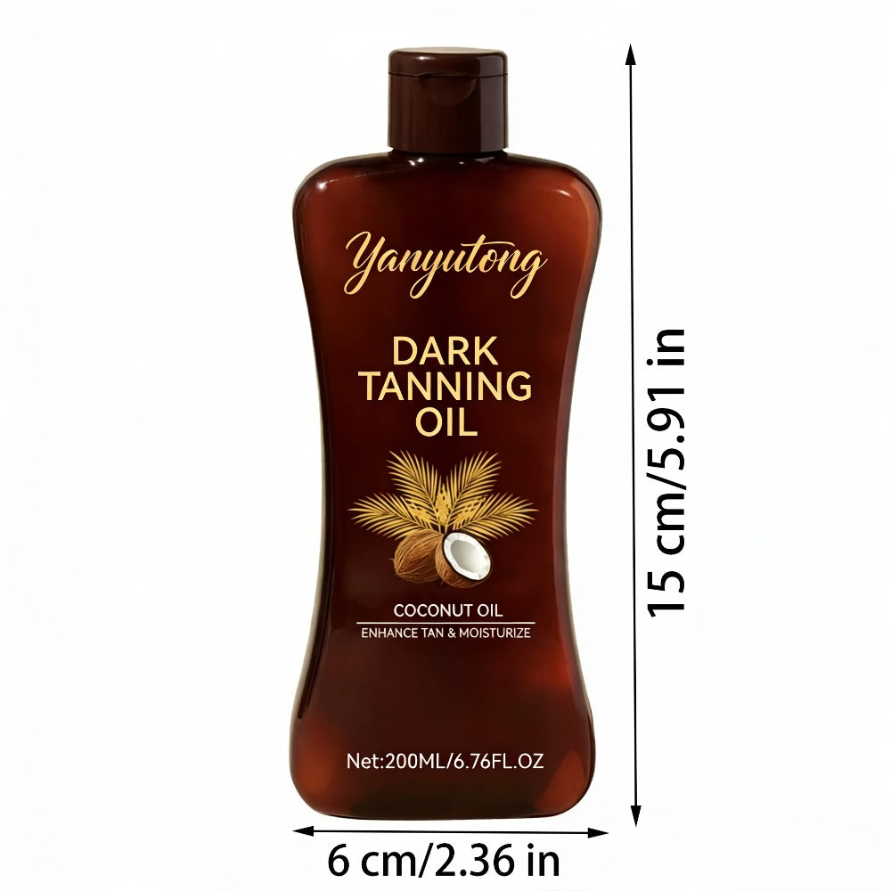 Sun Tanning Oil 200ml – Deep Golden Tan Accelerator Body Oil for Beach & Outdoor, Moisturizing & Nourishing Summer Skin Care 