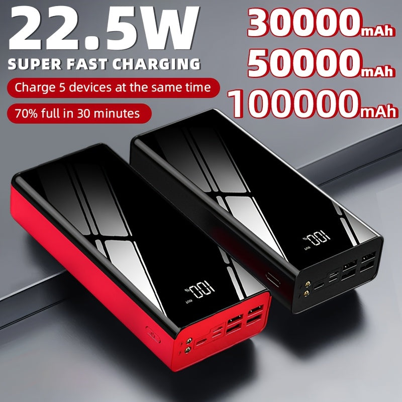 Power Bank 100000mAh 22.5W Super Fast Charging Two-Way USB-C Digital Display Large Capacity Portable Charger for Travel Campi