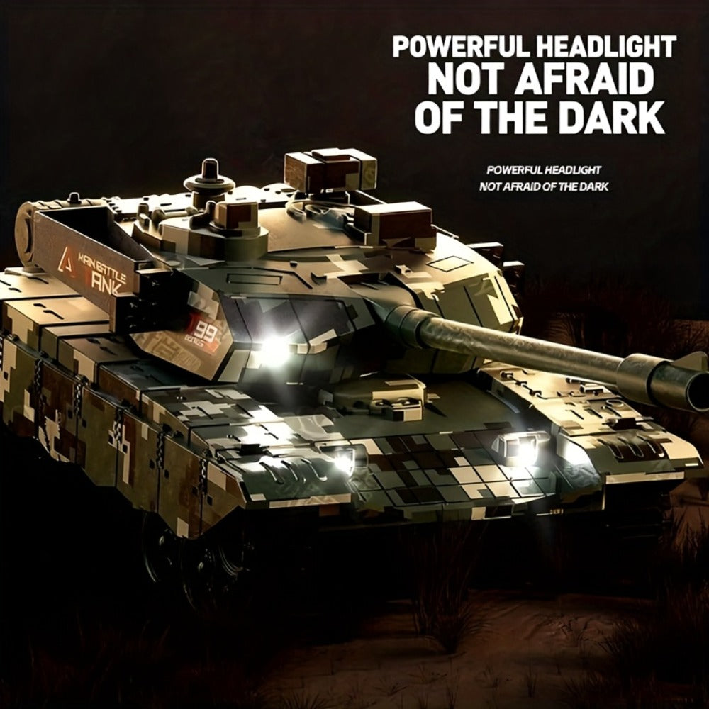 RC Armored Tank 1:16 Scale Tracked Off-Road, Remote Control Military Tank Collectible Display Model for Boys Kids & Collector