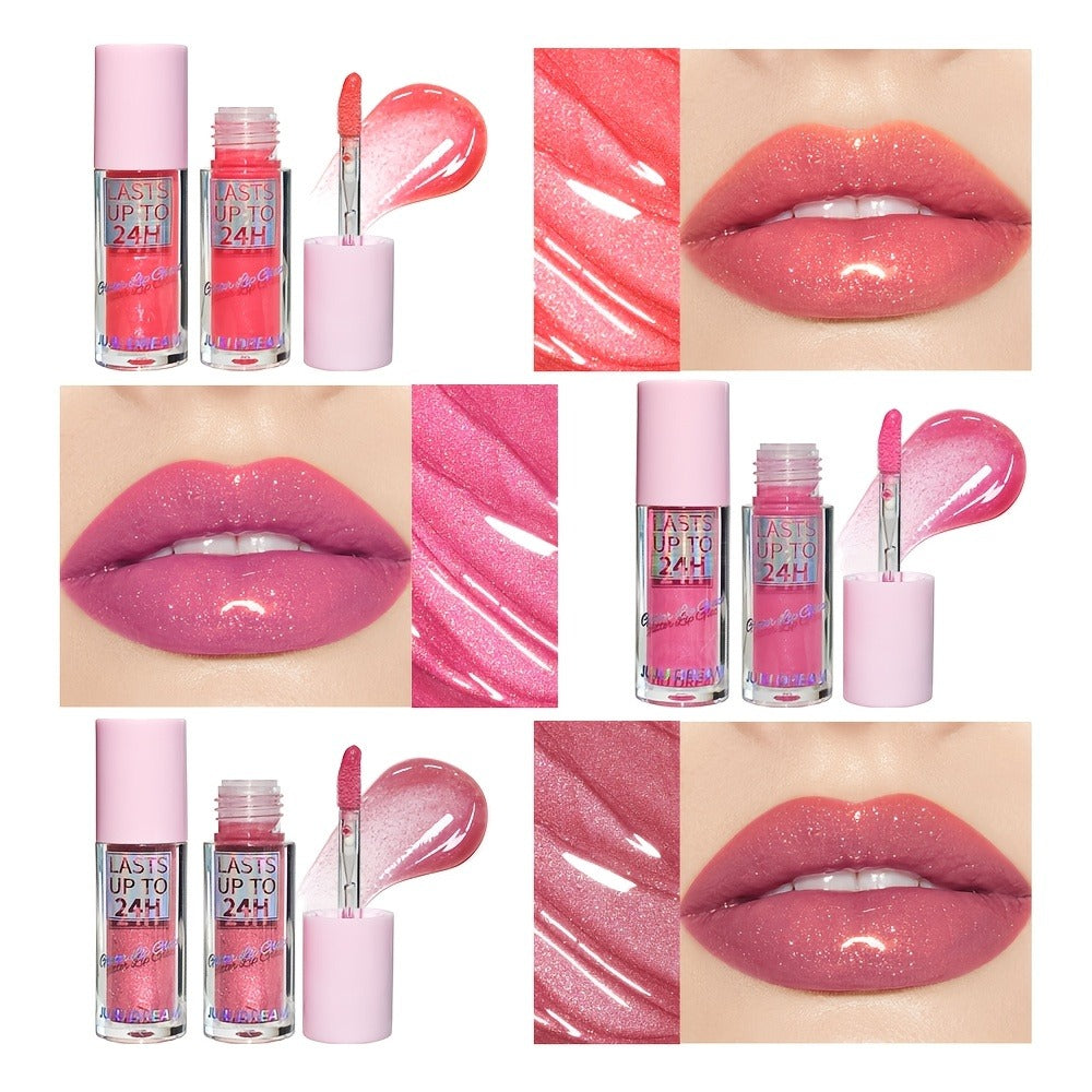 24H Waterproof Glitter Lip Gloss & Lip Stain Set 3PCS, Lip Oil Formula, for Makeup, Travel and Everyday Vanity Use — image 2
