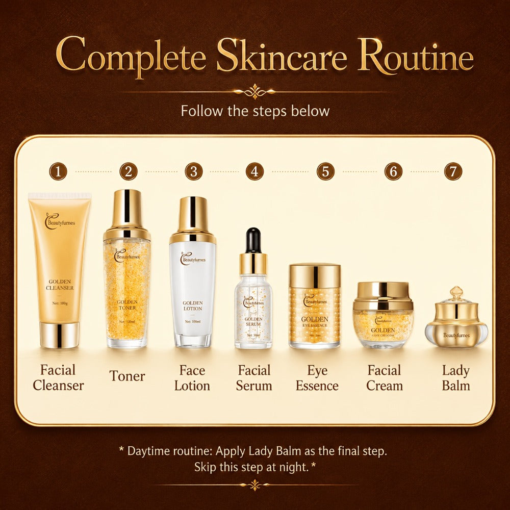 Skincare Set with Beautyluress Label, 9 Collagen and Hyaluronic Acid Cleanser Serum and Cream Items — image 4