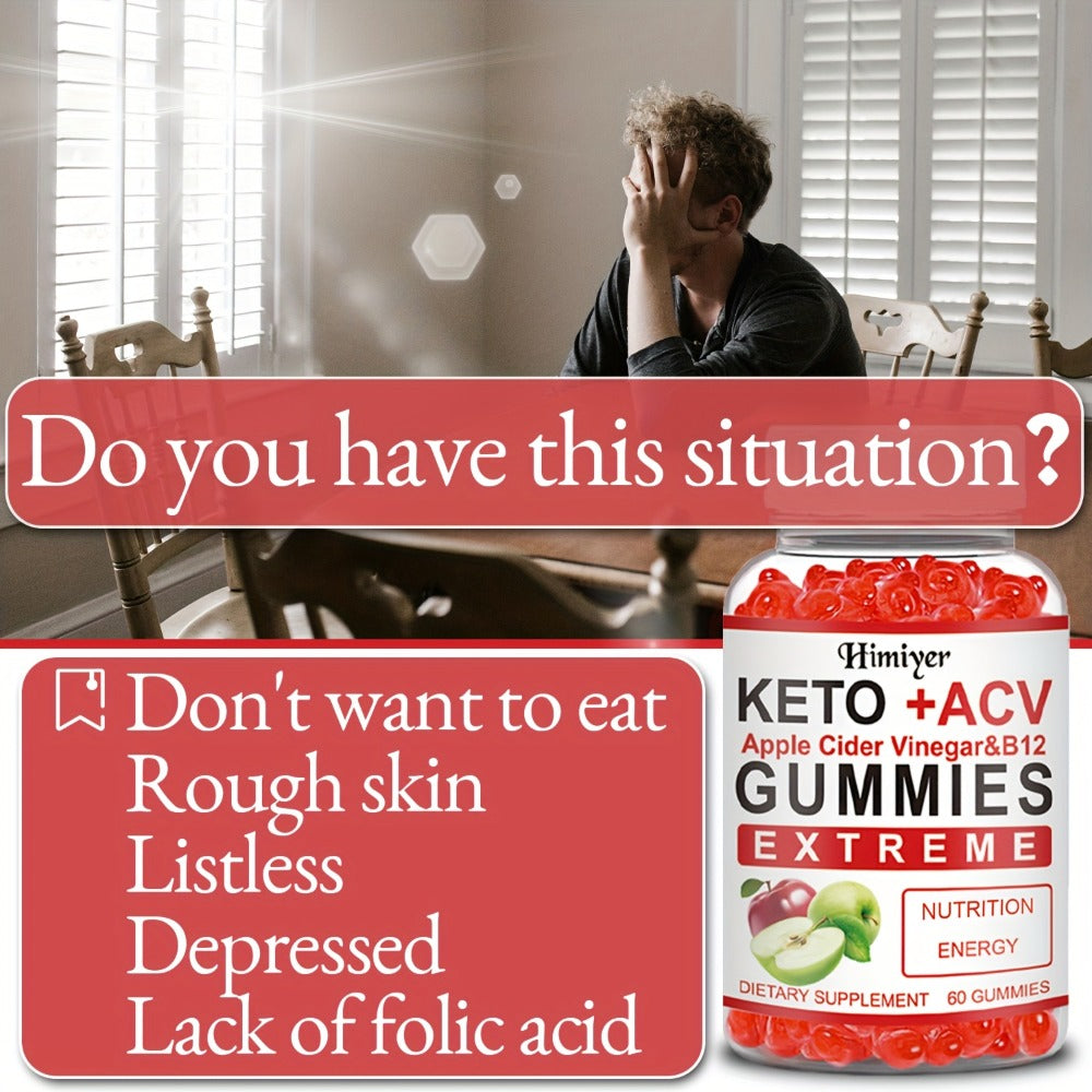 Keto ACV Gummies with Apple Cider Vinegar Vitamin B12 B6 for Women Men for Bath Time, Home Spa and Personal Care — image 6