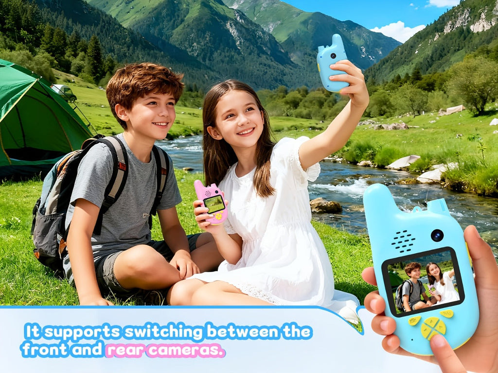 Walkie Talkies, Kids Video 2 Pack Video Call, Voice Changer & Dual Camera, Long Range Outdoor Toy — image 16