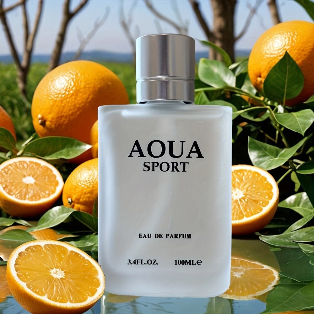 Perfume for Men AOUA 3-Pack with Three 3.4 oz Bottles and Citrus, Jasmine, Woody-Musk Profile — image 5
