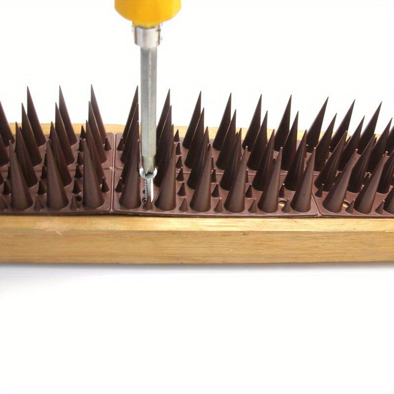 Bird Spikes, 4 Row Fence Balcony Window Sill Ledge for Garden, Yard and Pest Management, with the Listed Configuration — imag