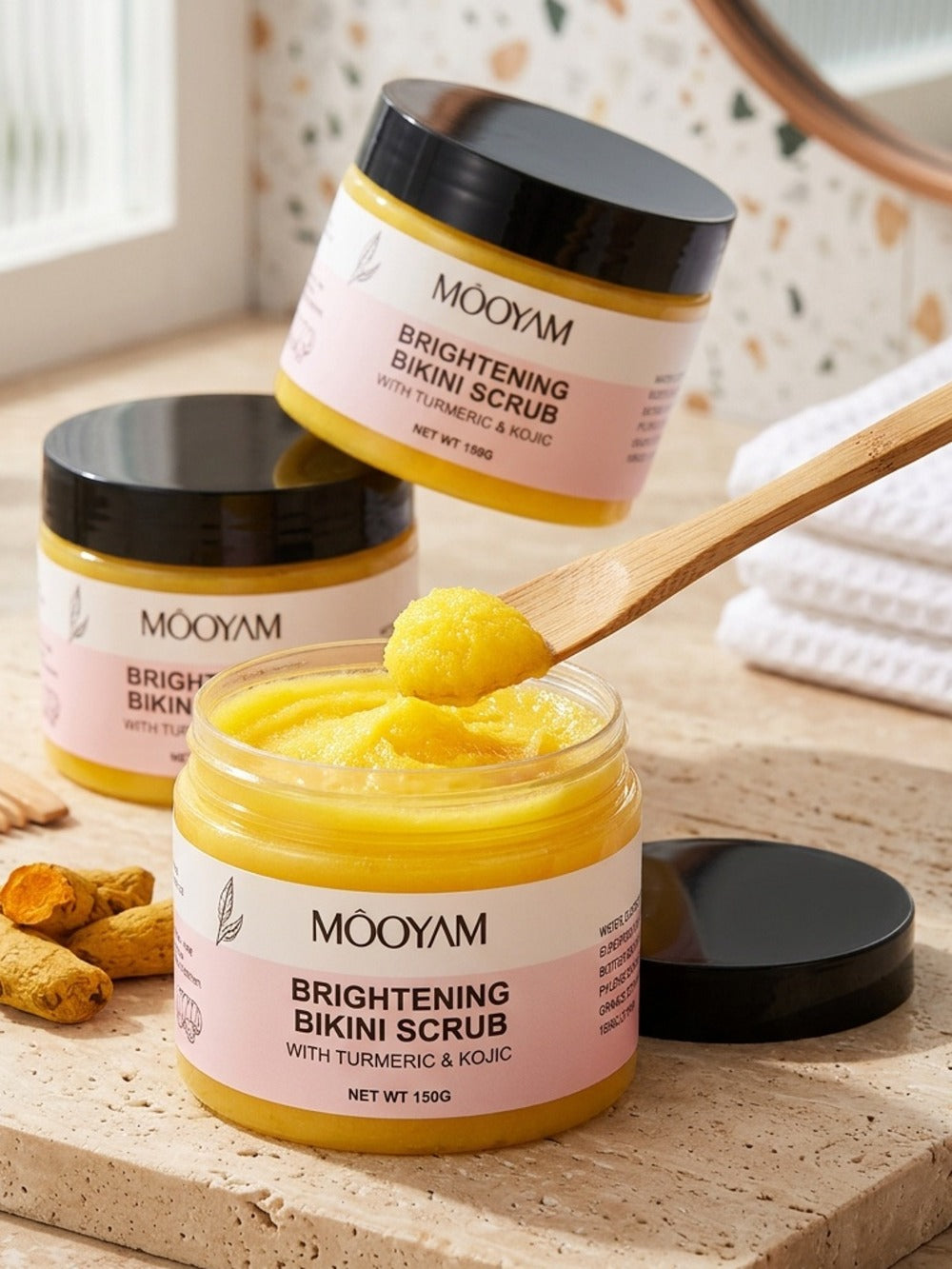 Glycolic Acid Bikini Area Scrub 150g, Kojic Acid & Turmeric Exfoliating Paste, Brightening Treatment — image 7