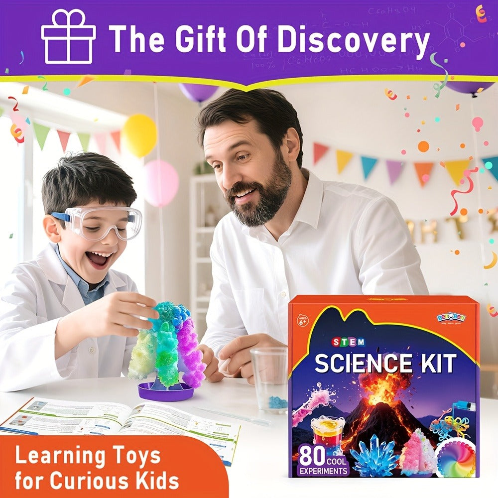 STEM Science Kit for Kids Ages 6-12, 60 80 105 Lab Experiments, Chemistry Set with Crystal Growing & Chemical Reactions — ima