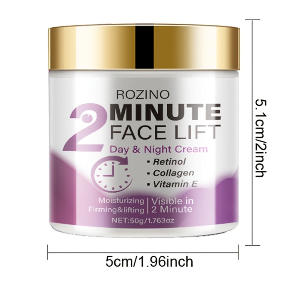 Face Lift Cream with Retinol Collagen Hyaluronic Acid Turmeric Vitamin C E Protein Day Night All Skin Types Alcohol Free 50g 