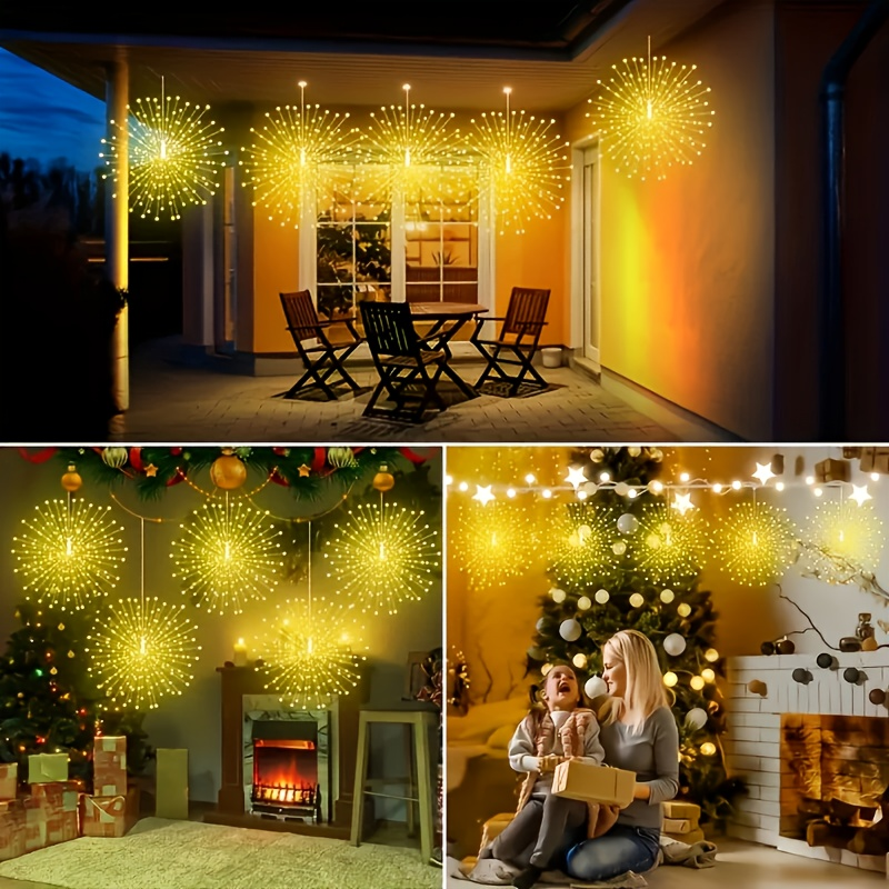Solar Starburst Ball Light Set with Eight 480-LED Pieces, Remote Control and Three Color Options — image 9