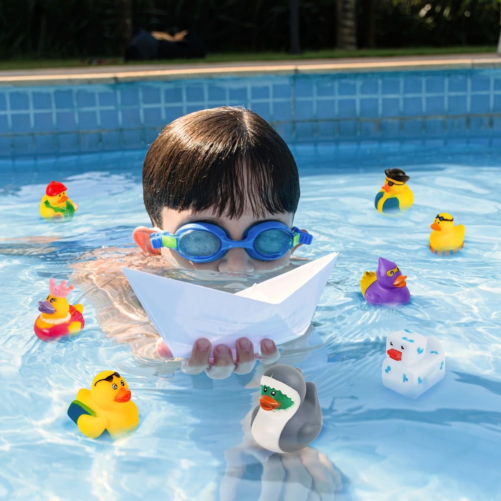 30-Piece Mini Duck Bath Toy Assortment with 2-Inch Character Designs and Mesh Storage Bag Pictured — image 5