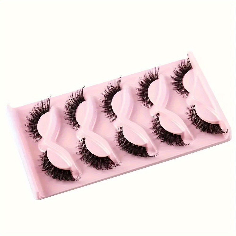 15 Pairs Cat Eye Strip Lashes – Natural Long Manga Wispy False Eyelashes with Winged Tips, 3 Boxes Elongated Dramatic Eye Loo