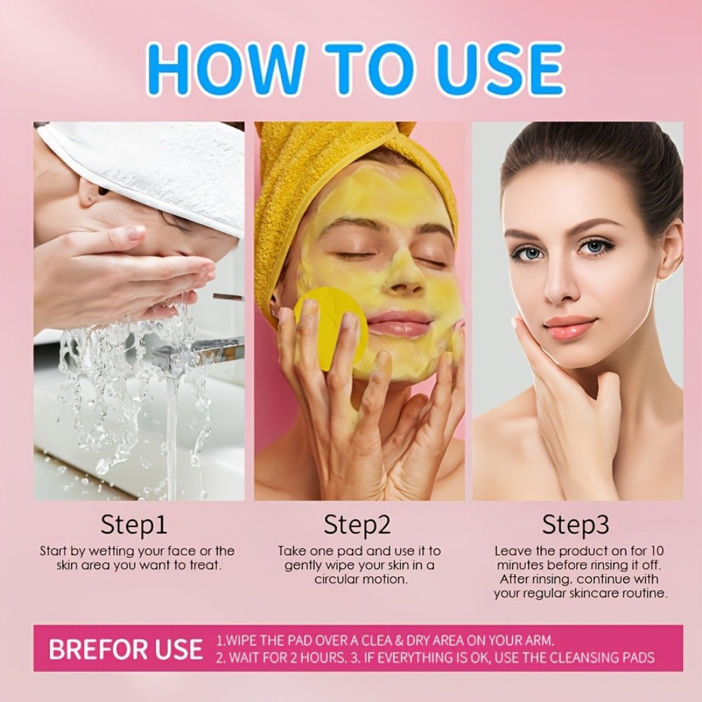 AHA Exfoliating Face Pads 20 Sheets with Ginger - Alpha Hydroxy Acid 0.3% Oil Control Deep for Bath Time, Home Spa and Person