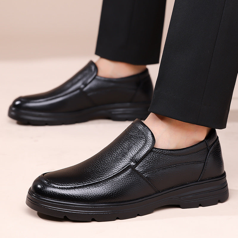Men's Genuine Leather Lace-up Business Casual Shoes