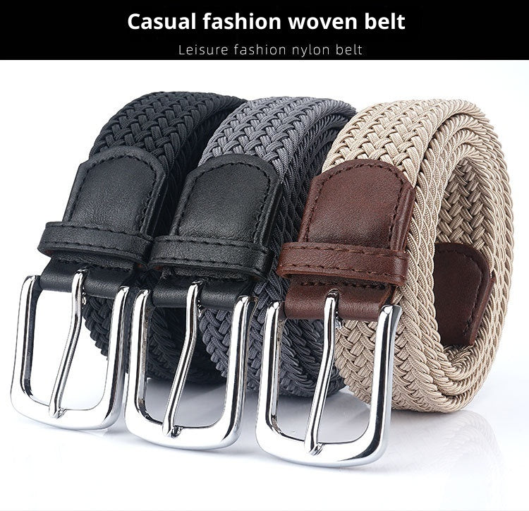 Canvas Elastic Stretch Belt Pin Buckle Canvas Belt
