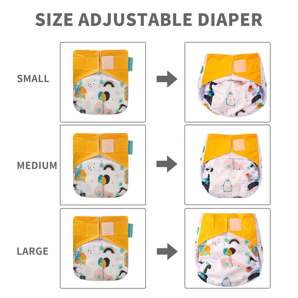 Happy Flute 1 pcs heavy wetter night AIO AI2 baby cloth diaper nappy one size fit all