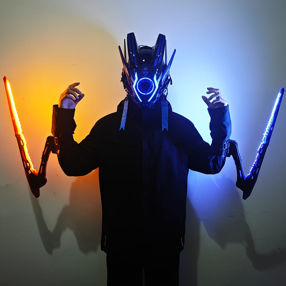 LED Mantis Knife Cyberpunk Light Up Acrylic Prop, Luminous Blade for Halloween Costume Cosplay Sci-Fi Role Play Party — image