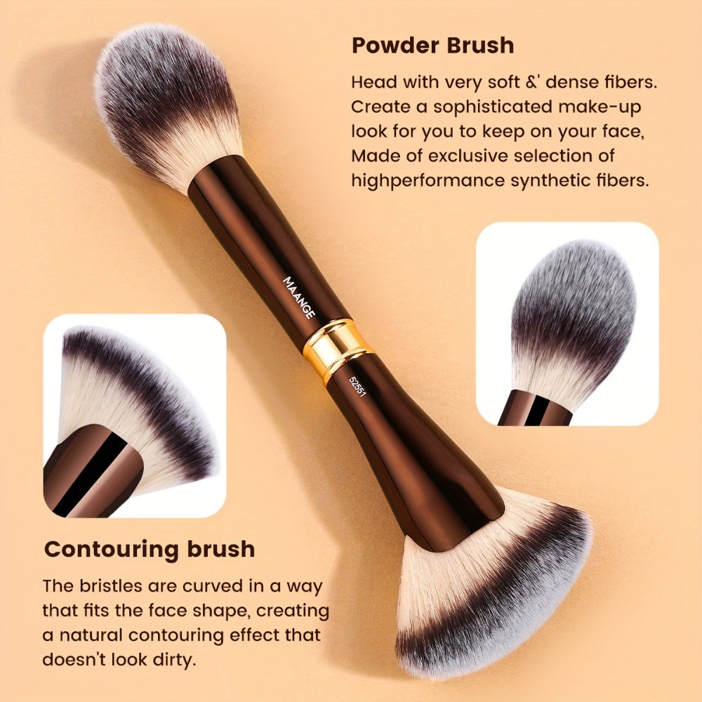 Makeup Brush Set, 8-Piece Double-Ended Collection with 16 Brush Heads, Aluminum Alloy Handles and Storage Box — image 5