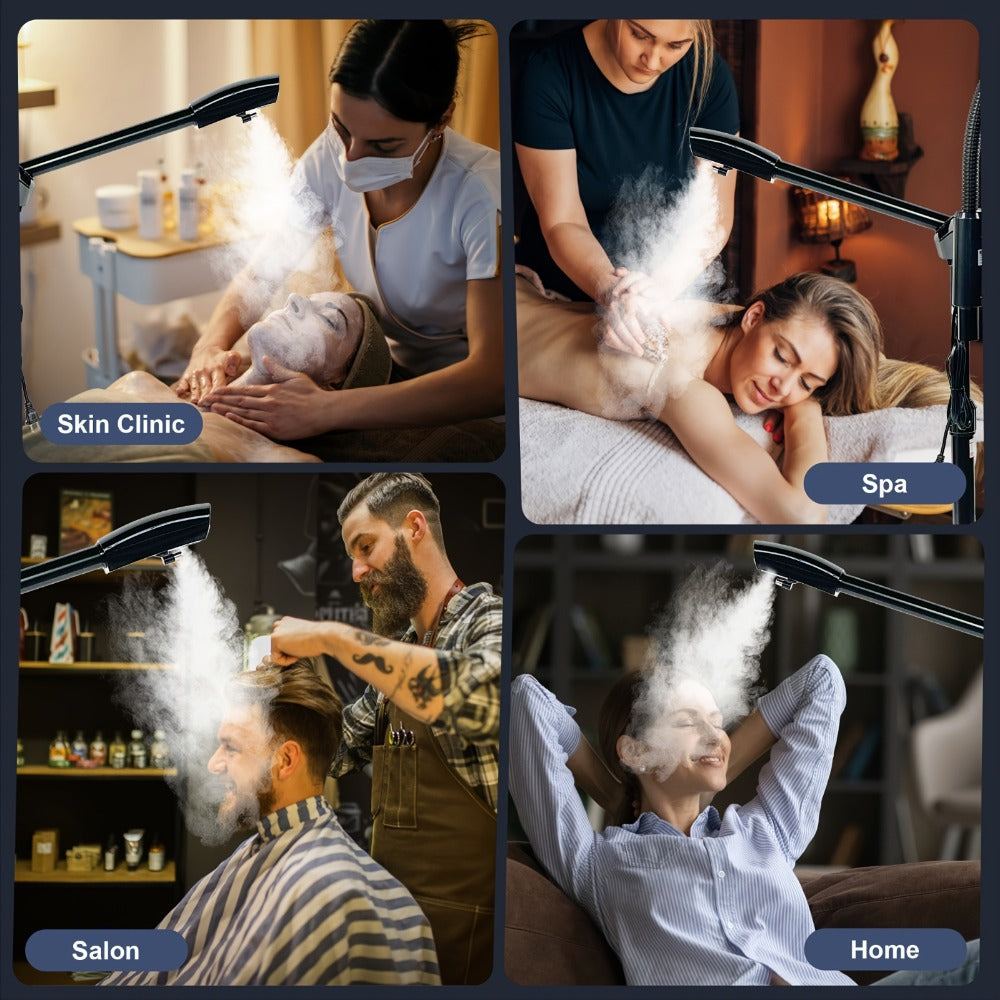 Facial Steamer with Ozone & 3X Magnifying Lamp, 2-in-1 Professional Wheeled Spa Steamer, Timer Preset — image 6