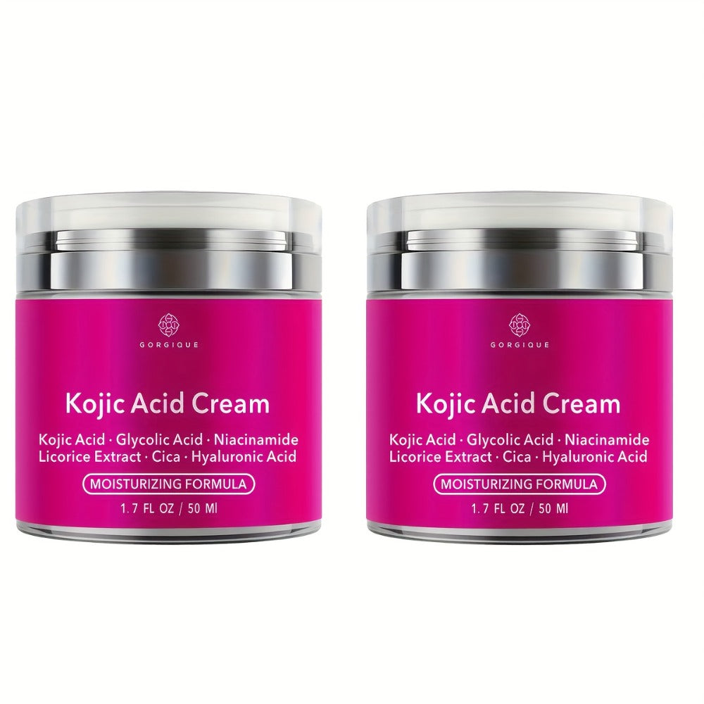 Face Cream Kojic Acid and Hyaluronic Acid 50ml Formula in One-Jar or Two-Jar Pack Options for AM and PM Use — image 5