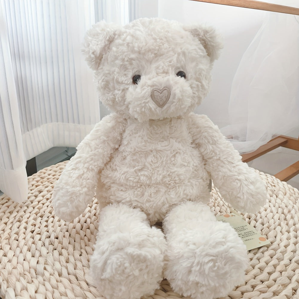 Stuffed Animal White Teddy Bear with Loving Heart Detail, Kawaii Theme and One product details Style — image 8
