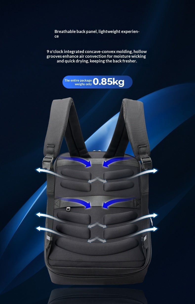 Men's Commuter Nylon Backpack With Large Capacity