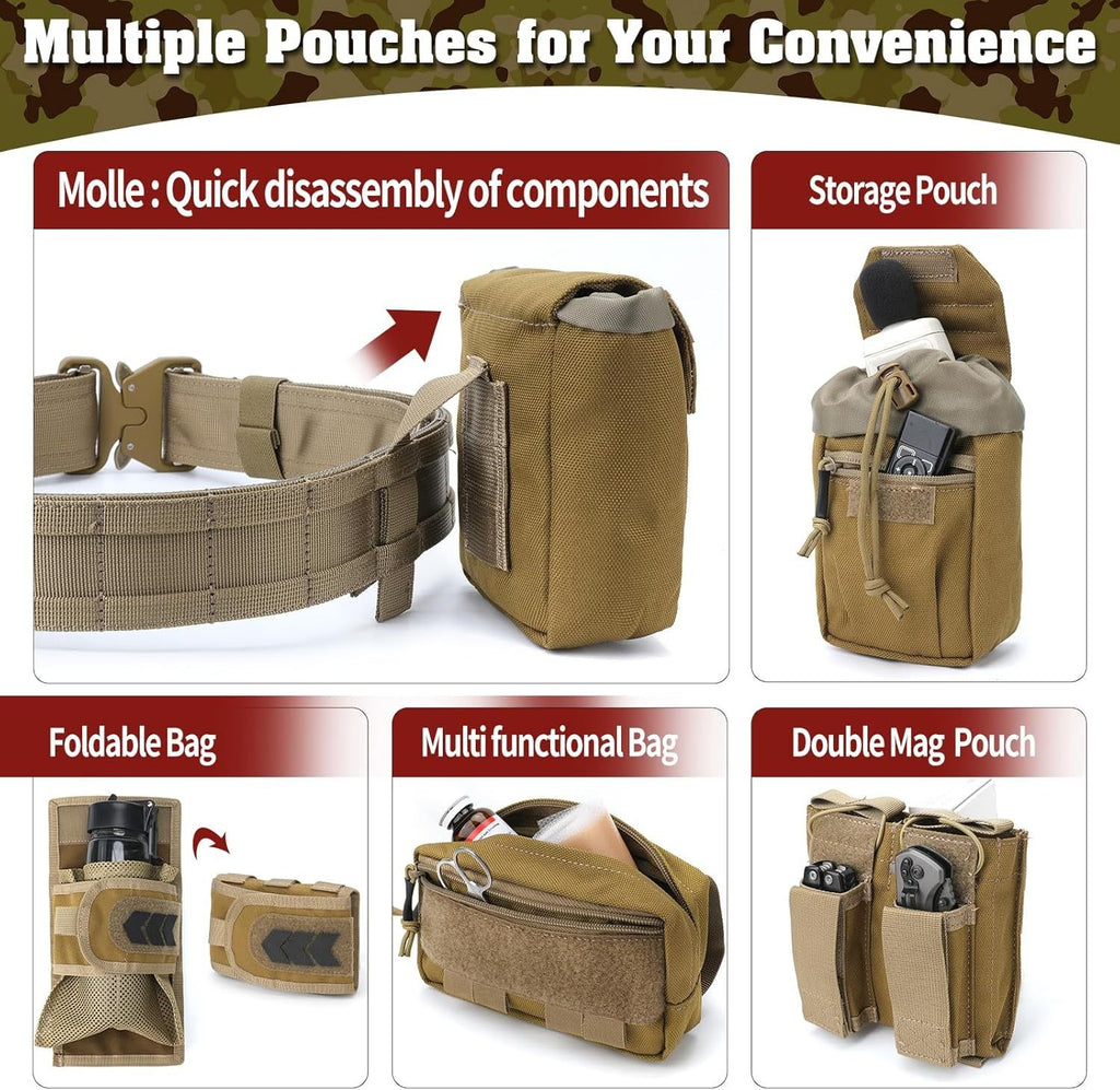 Waist Seal Eight-piece Set Quick Release Equipment Waist Bag Outdoor Patrol Multi-functional Tactical Belt Wholesale