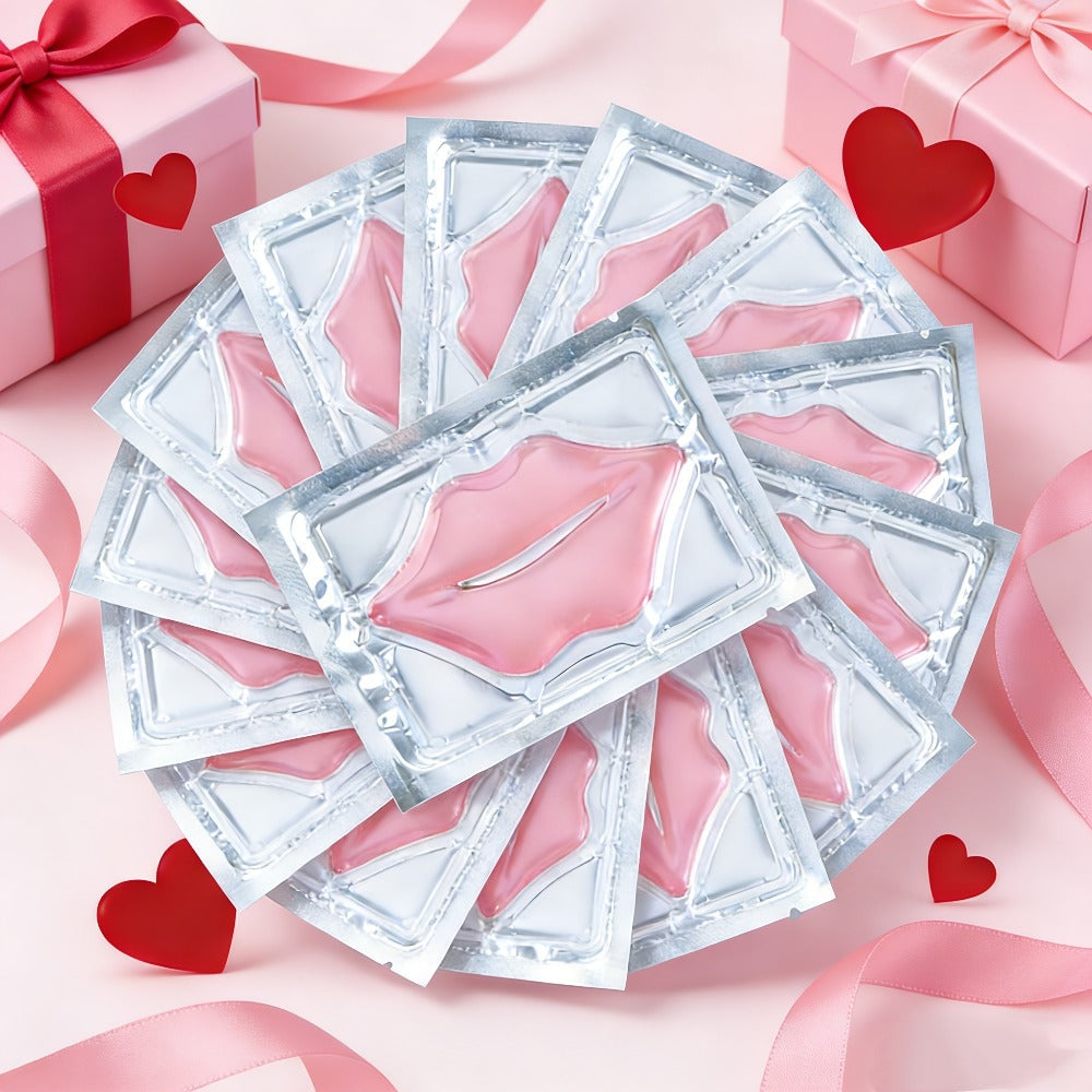Fifty Individually Wrapped Pink Lip-Shaped Gel Patches with 11.6 x 8.8cm Sachet Dimensions — image 1
