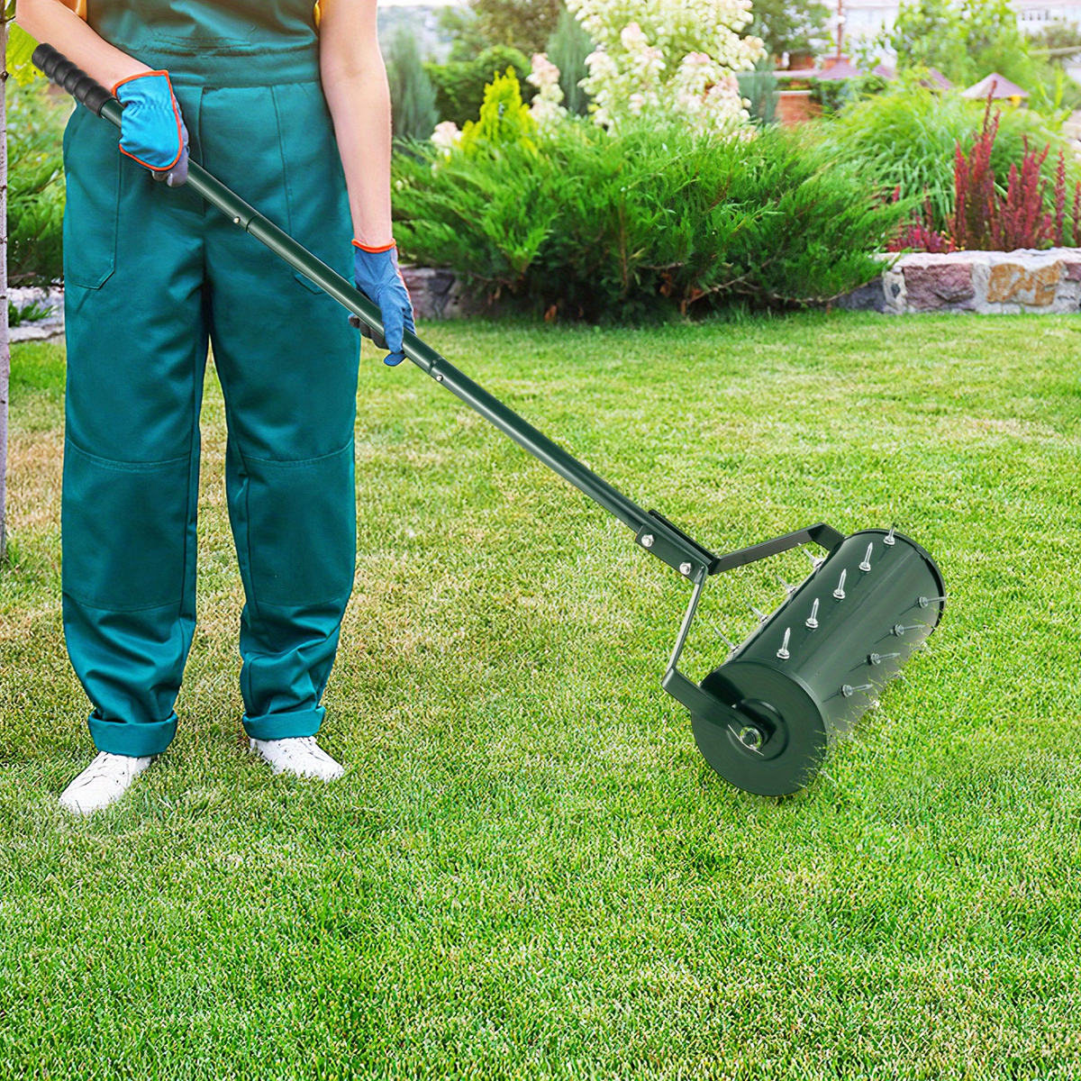 Rotary Lawn Aerator 18" Spike Drum with 27 Galvanized Steel Spikes, Fillable with Sand or Stone — image 7