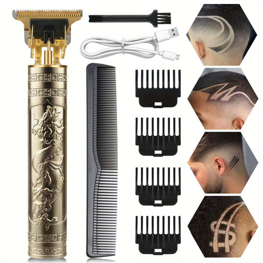 T-Blade Hair Trimmer with Four Guide Combs, USB Cable and Seven Dragon or Buddha Patterned Finish Options — image 8