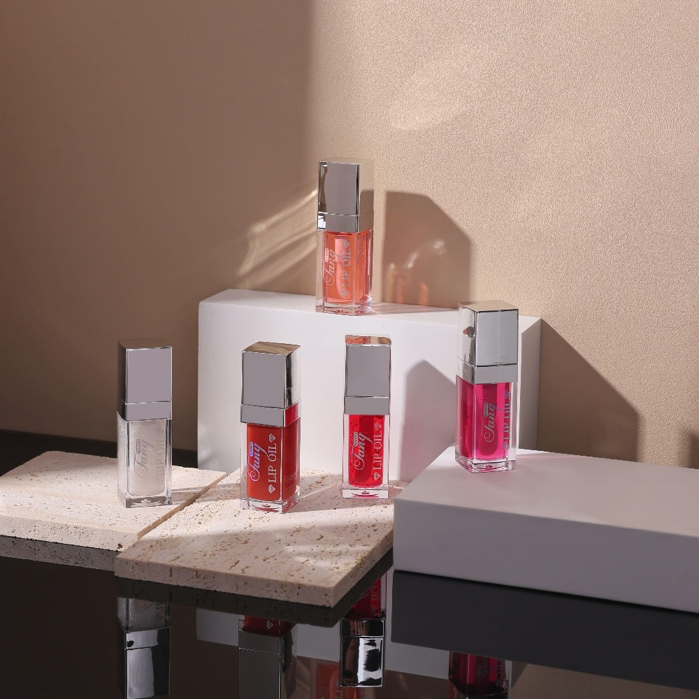 Plumping Lip Gloss Oil Set 3pcs 6pcs Transparent Glow Lip Plumper – High-Shine Glossy Finish in Berry Coral Pink Red — image 