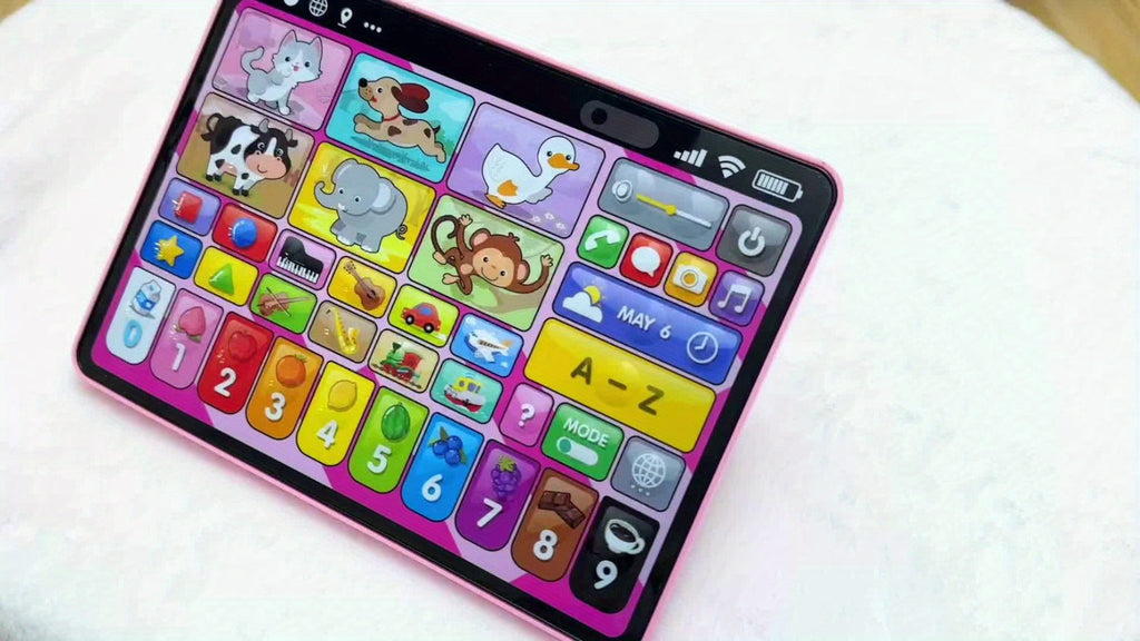 Trilingual Toddler Learning Tablet Toy, 39 Buttons 4 Play Modes Alphabet Numbers Colors Animals Music — image 10