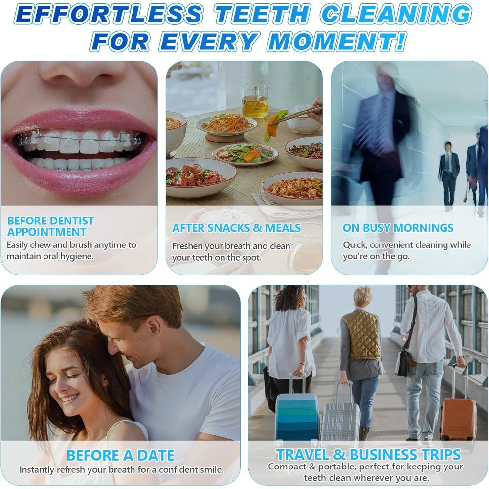 Toothpaste Tablets 120 Count Mint Flavor, Portable Mouthwash Tablets for Fresh Breath & Gentle Whitening — image 7