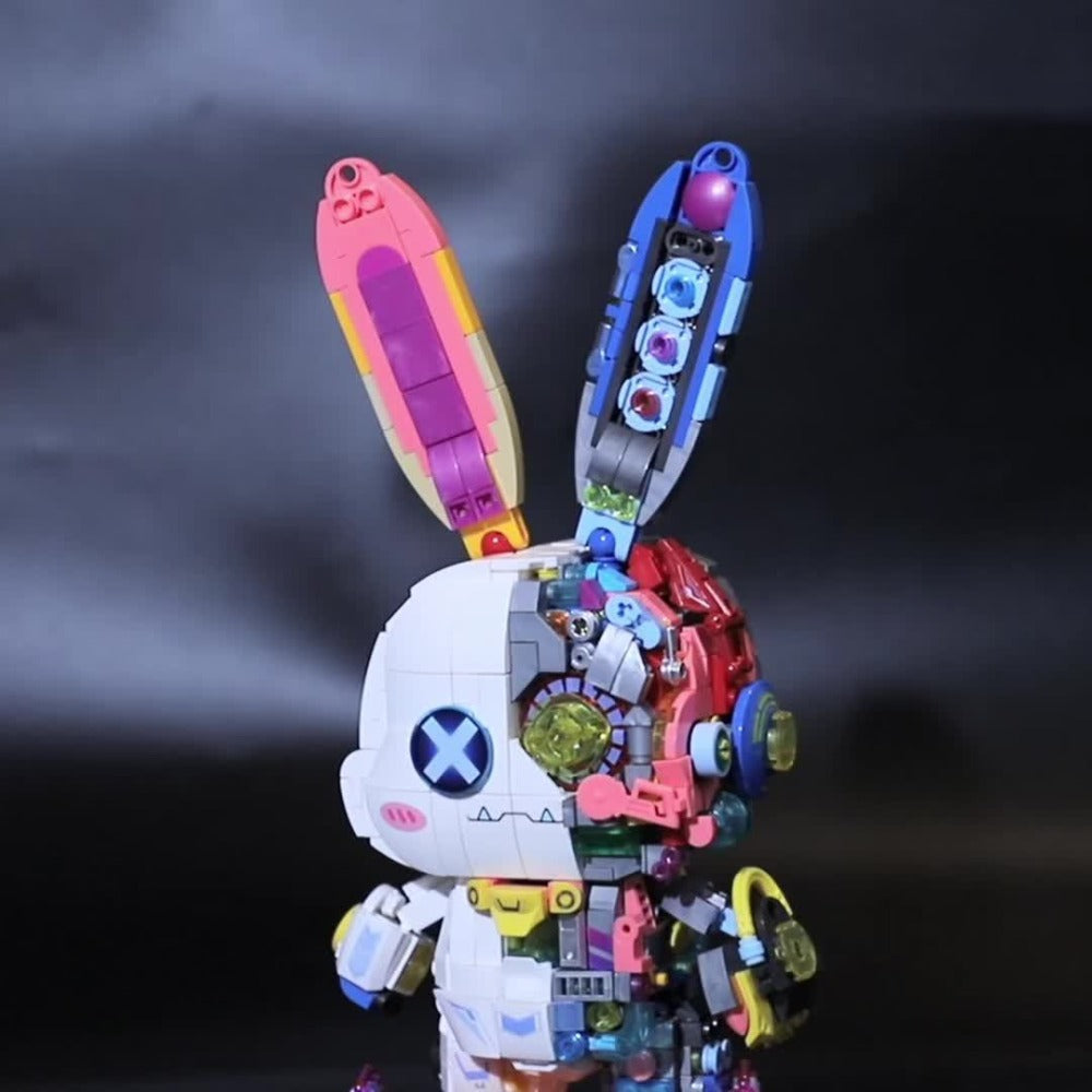 1377-Piece Mechanical Rabbit Building Block Model with Colorful Punk Styling and Rotating Limb Details — image 13