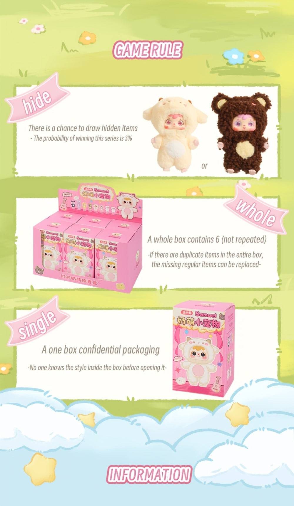 Kawaii Plush Keychain Charm, Cute Pet Healing Doll Rabbit Bear Stuffed Animal Bag Pendant, Random Style — image 14