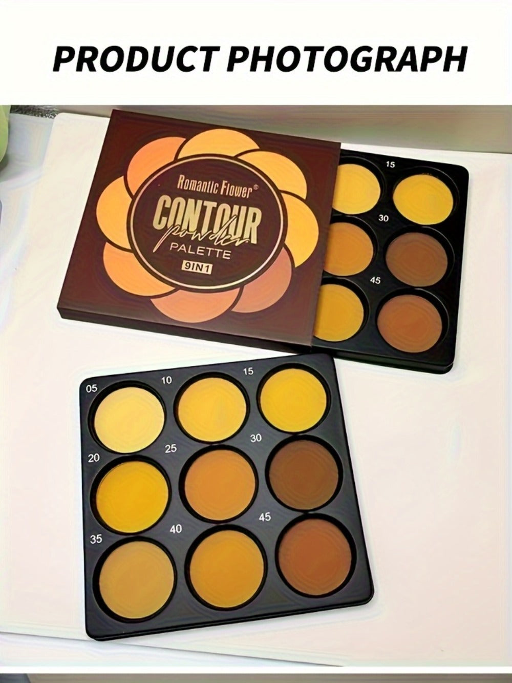 9 Color Contour Palette Matte Waterproof Full Coverage Concealer Eyeshadow Foundation Primer Oil Control 3D Face Sculpting Na
