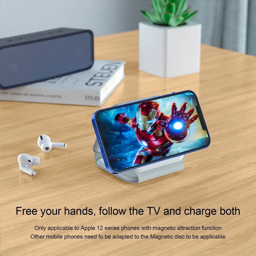 3-in-1 Magnetic Multi-function Charger Folding Wireless Charger for Xiaomi  Apple Phone Headset Watch Airpods Charger