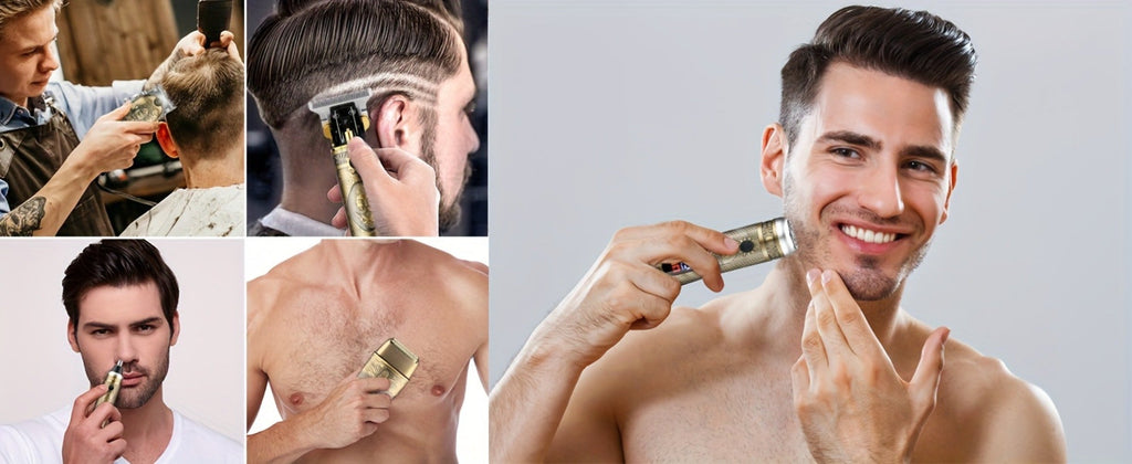 Hair Clippers & Trimmers GSRY Bronze Four-Tool Grooming Set with LCD Displays, USB Charging and Guide Combs — image 11