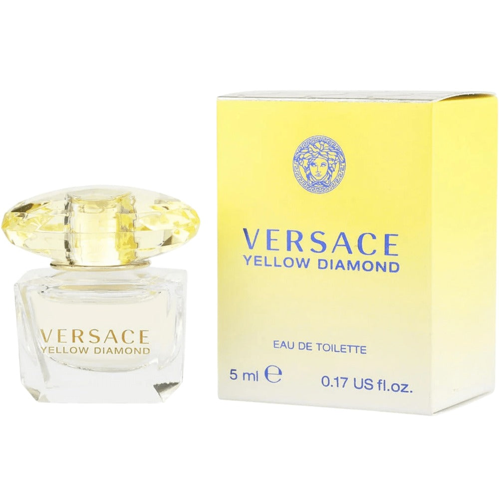 Versace Yellow Diamond Mini Perfume EDT 5ml Travel Size Floral Fruity Eau de with the Listed Color, Size or Set Options for E