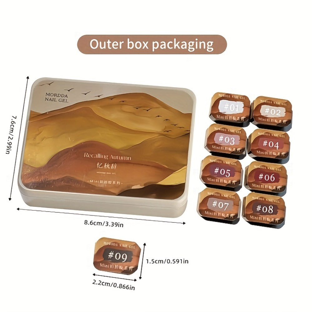 Gel Nail Polish 9-Color Mini Grid Sets for Ombre and Patting Art in 5 Curated Collection Options — image 6