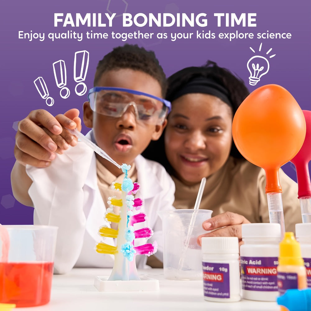 STEM Science Kit for Kids 50+ Experiments, Crystal Tree Growing Kit, Lava Lamp, Volcano Chemistry Set — image 5