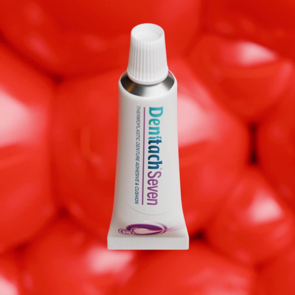 Denttach 7-Day Hold Denture Adhesive Thermoplastic Cushion Reliner Zinc-Free No-Glue Secure Grip for Upper Lower Dentures All