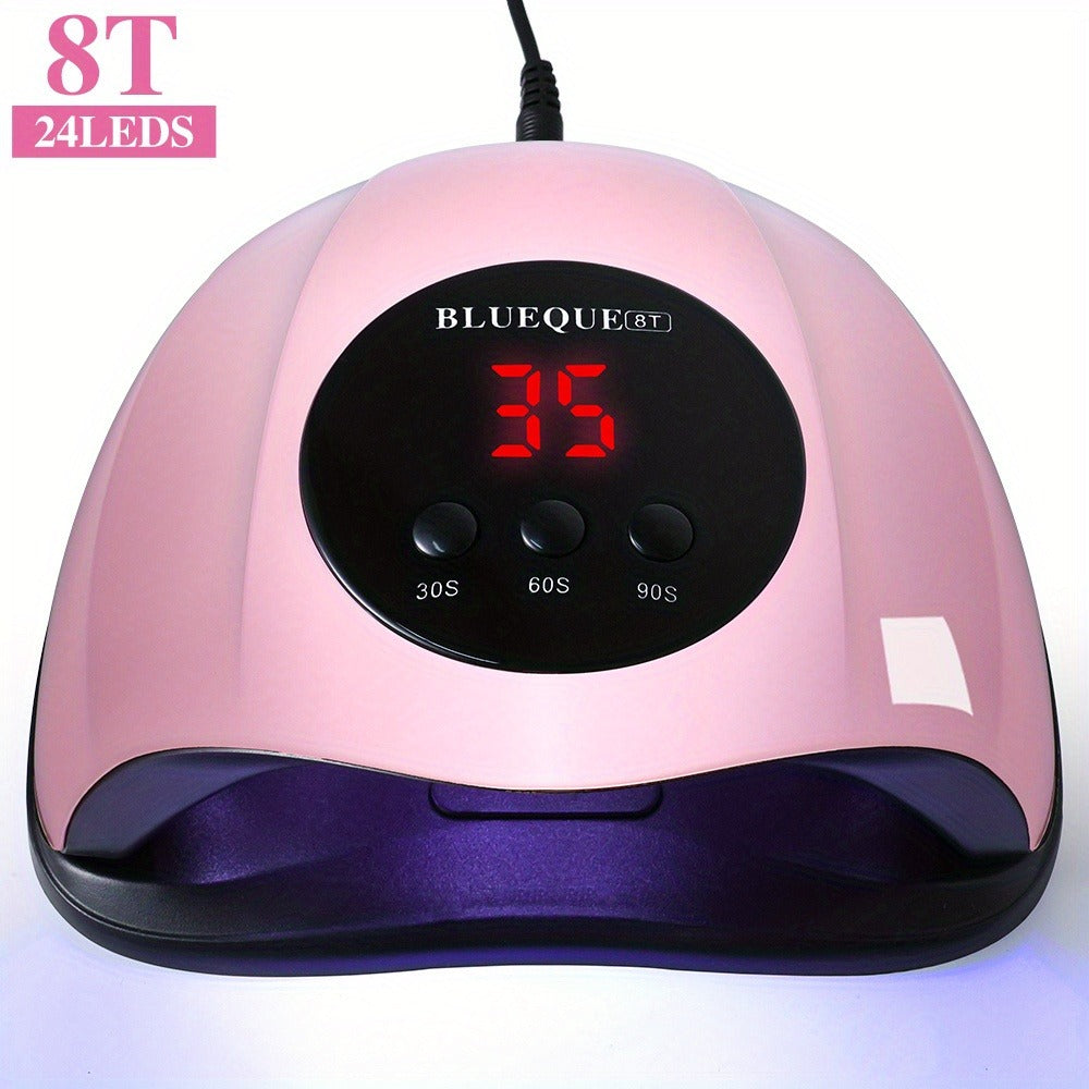 8T UV LED Nail Lamp with 24 Light Beads, Infrared Hand Sensor, 30/60/90s Timers and Two USB Styles — image 3