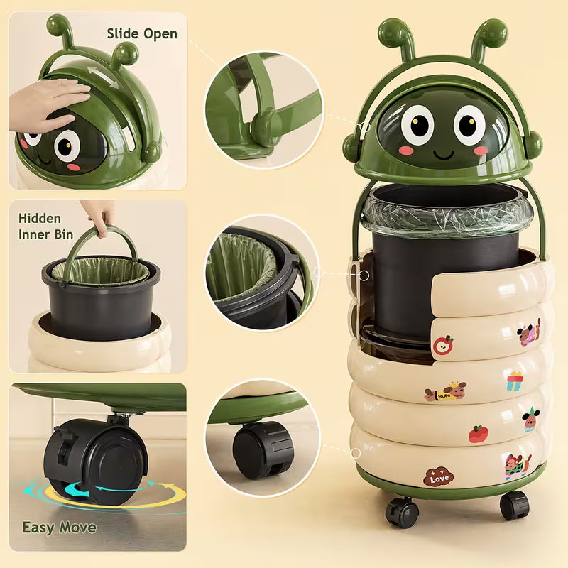 Indoor Compost Bin with Handle and Wheels