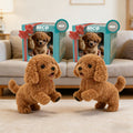 Two-Piece Brown Electronic Plush Puppy Toy Set with Walking and Barking Presentation and Boxed Dogs — image 11