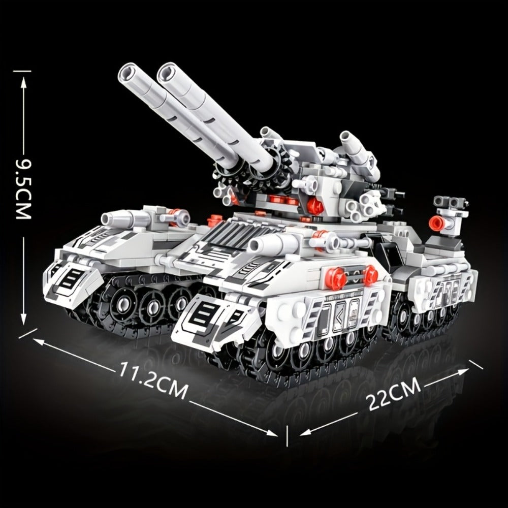 1628-Piece 8-in-1 Tank Building Block Model with White, Yellow, Bagged and Boxed Checkout Options — image 20