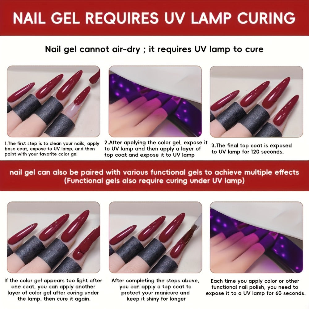 Gel Nail Polish 6-Color Gentle White Set with Milk-Tea, Cherry-Blossom Pink and Soft Shades for UV/LED Soak-Off Cure — image 