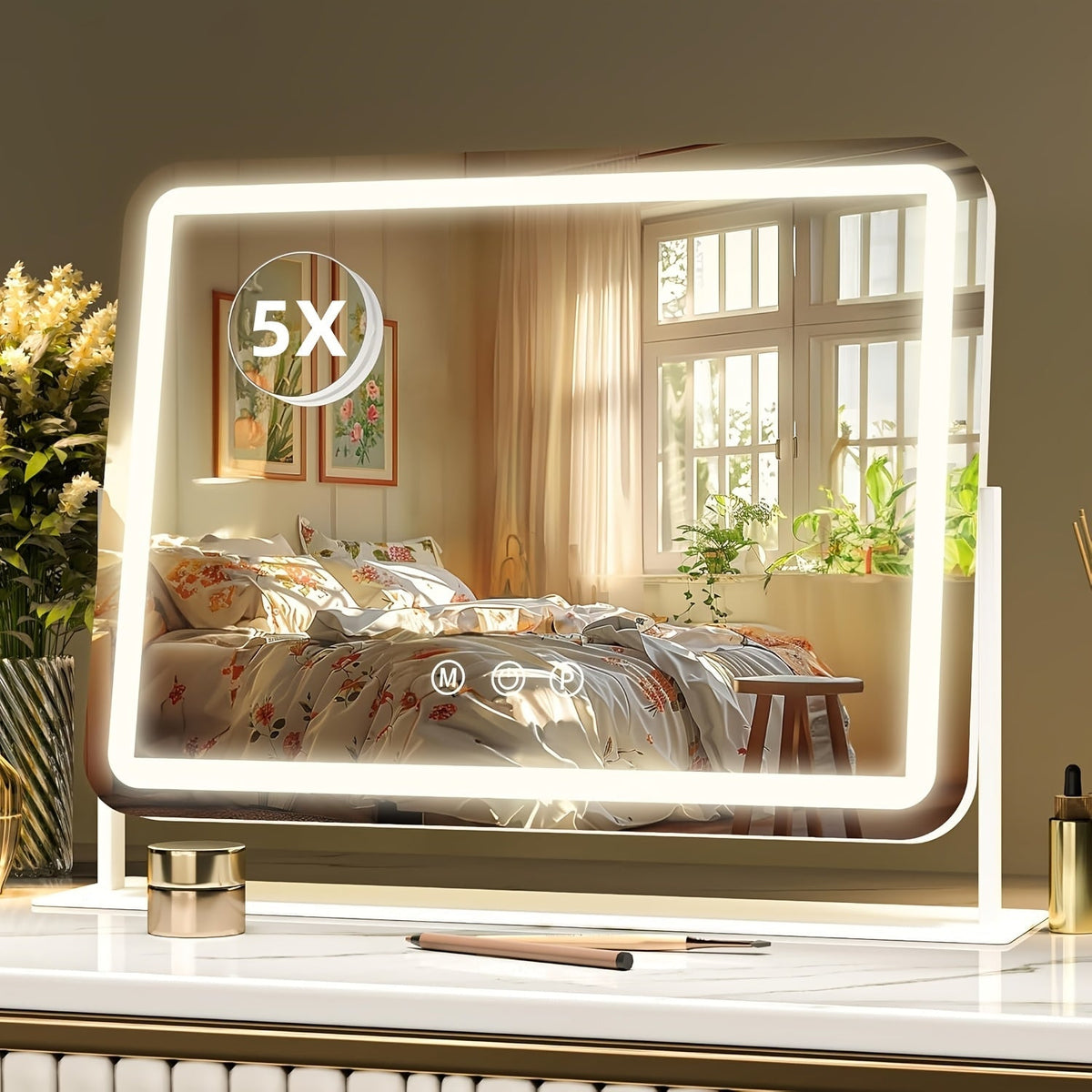 Vanity Mirror with Lights and 5X Magnifying Spotlight, for Makeup, Travel and Everyday Vanity Use — image 10