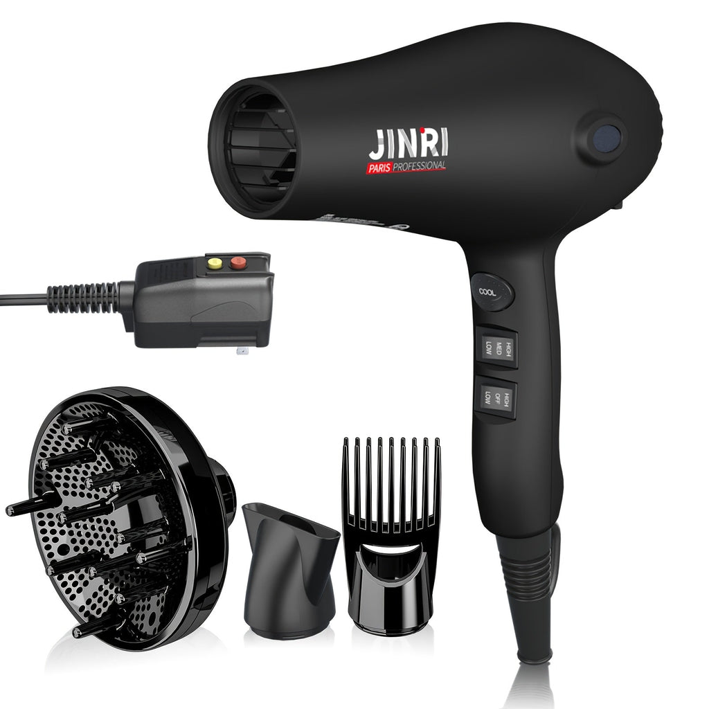 JINRI 1875W Hair Dryer with Three Heat Settings, Two Speeds and One- or Three-Accessory Package Options — image 20