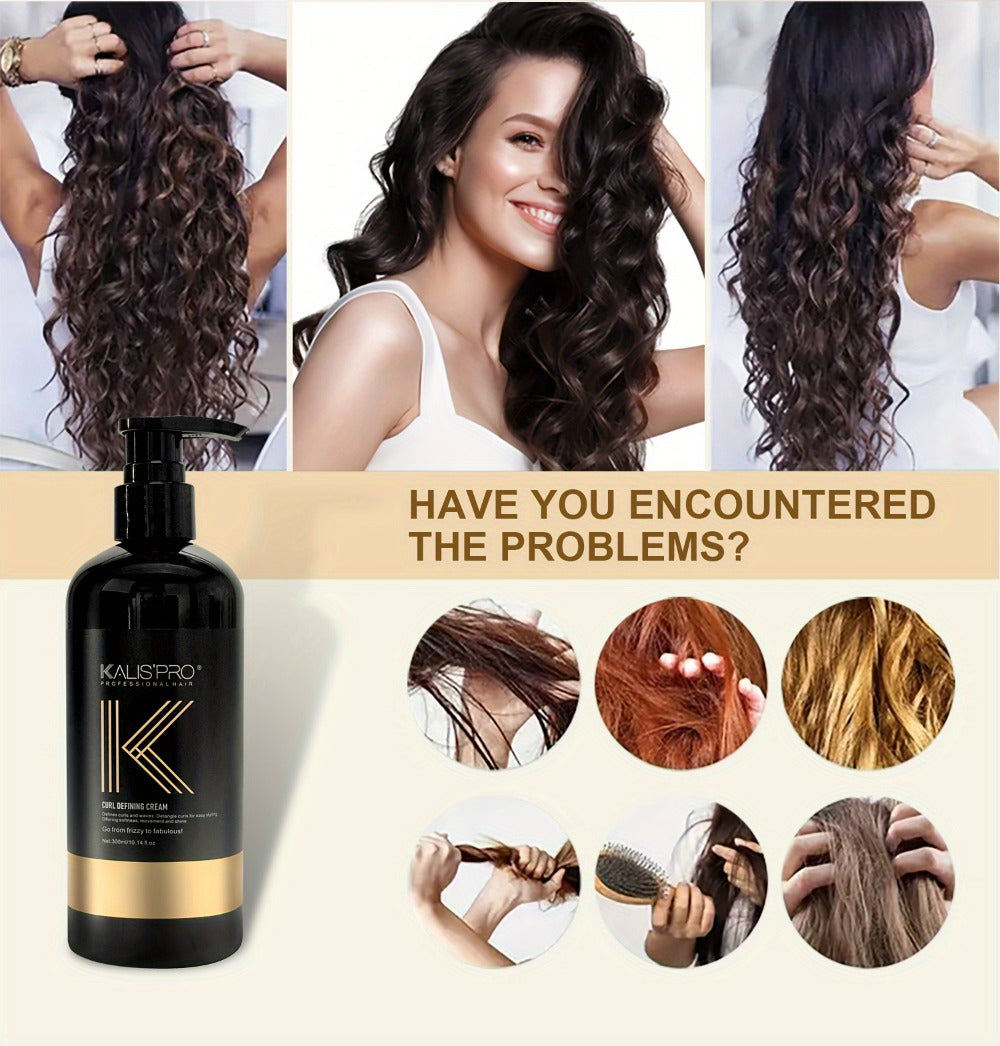 Curl Defining Cream and Detangling Brush Set by KALISPRO with One or Two 300ml Pump Bottles — image 15