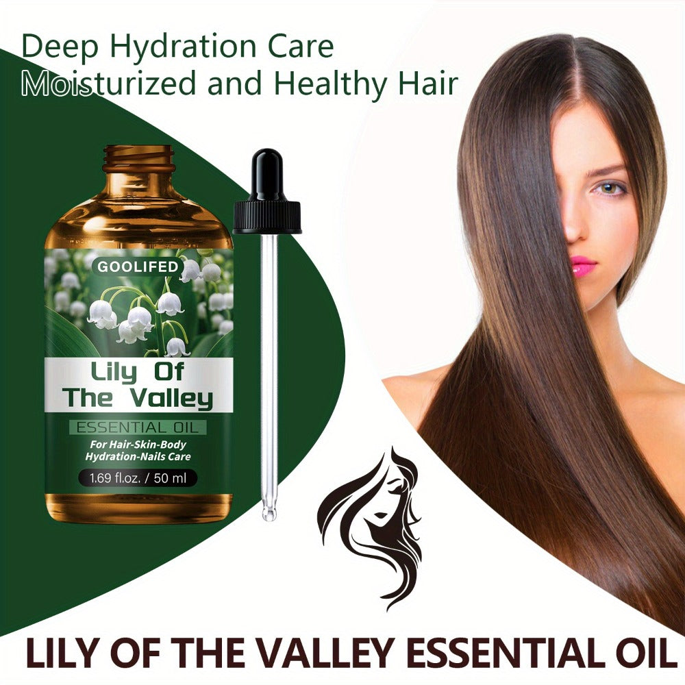 Lily of the Valley Body Oil Blend in a 50ml Amber Dropper Bottle with Floral Green Label Design — image 7